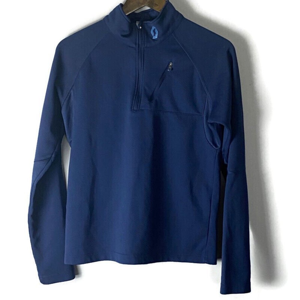 SCOTT SPORTS SA Mens Blue Tech Long Sleeve Jacket Size S Cycling Running